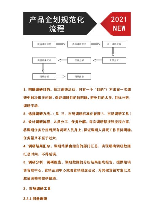 產(chǎn)品企劃規(guī)范化管理流程 從市場調(diào)研到行銷方案確定